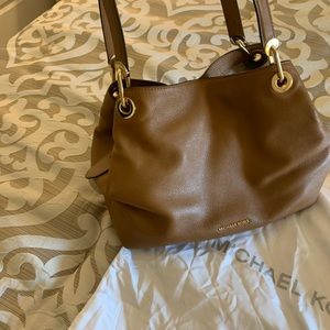 Michael Kors Raven Leather Shoulder Bag